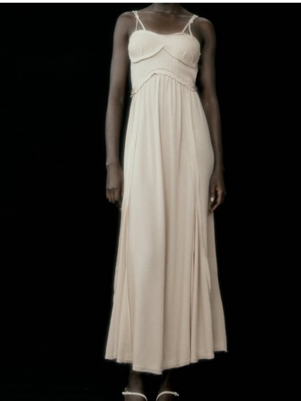 Zara Strappy Sand Maxi Dress - Picture 2 of 14